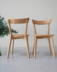 Lot de 2 ou 4 chaises de salle à manger en chêne massif VICTORIA | VESKOR