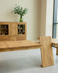 Table de salle à manger rectangulaire extensible en chêne BALDER jusqu'à 5 m | VESKOR