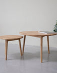 Tables basses empilables en chêne massif MALMO | VESKOR