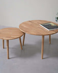 Tables basses empilables en chêne massif MALMO | VESKOR