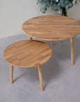 Tables basses empilables en chêne massif MALMO | VESKOR