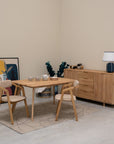 Table de salle à manger fixe en bois massif SUÈDE | VESKOR