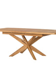 Table à manger à rallonges avec pieds croisés en chêne massif VELLE 39 | LoftStory