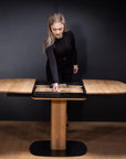 Table de salle à manger à rallonge en bois massif LUNA | KARPIS