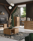 Meuble bar en chêne COZY 15, 100 × 140 × 50 cm | LoftStory