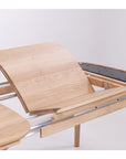 Table de salle à manger à rallonge en bois massif hêtre ou chêne IKONA | KARPIS