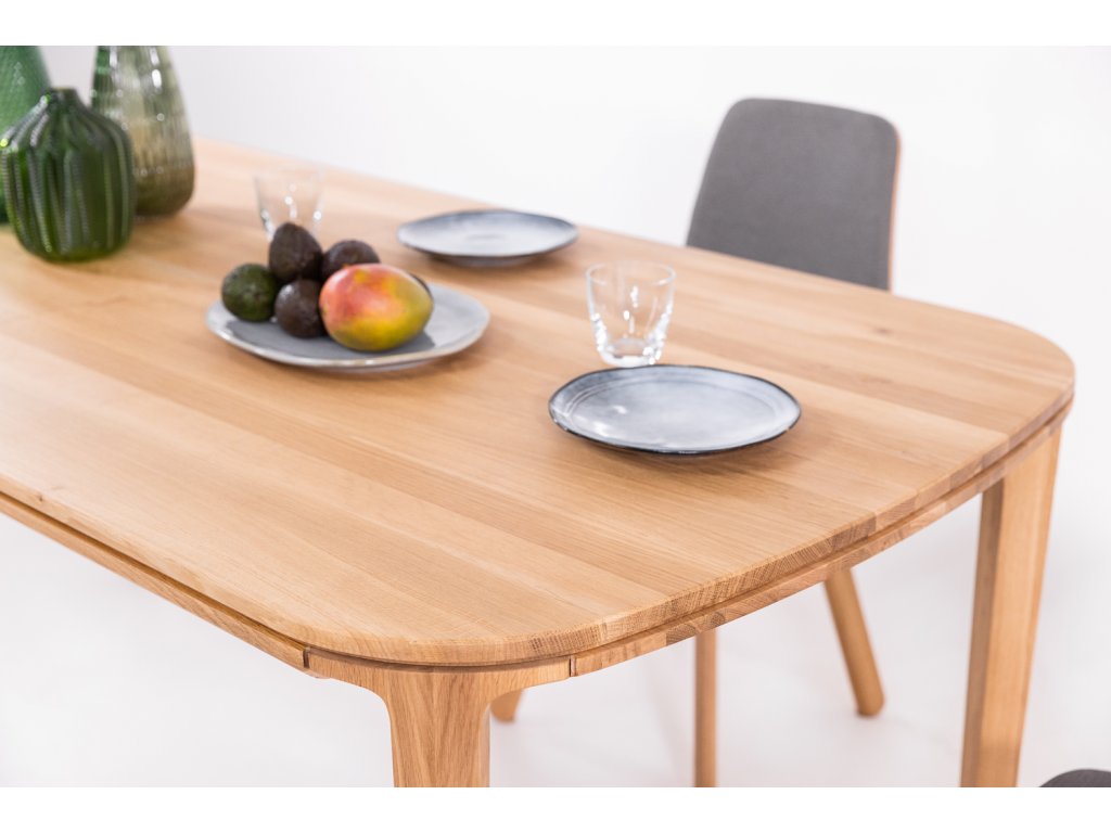 Table de salle à manger à rallonge en bois massif hêtre ou chêne IKONA | KARPIS
