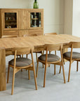 Table de salle à manger rectangulaire extensible en chêne BALDER jusqu'à 5 m | VESKOR