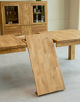 Table de salle à manger rectangulaire extensible en chêne BALDER jusqu'à 5 m | VESKOR