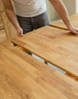 Table de salle à manger rectangulaire extensible en chêne BALDER jusqu'à 5 m | VESKOR