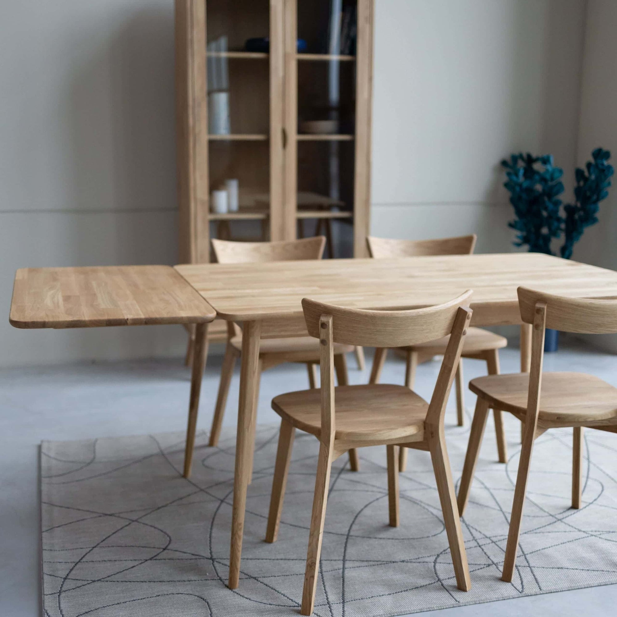 Table de salle à manger à rallonge en chêne massif MALMO 2 | VESKOR
