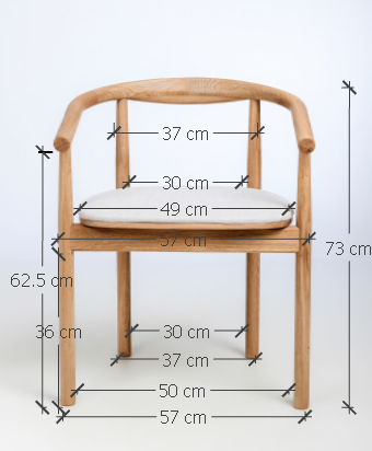 Lot de 2 ou 4 chaises tapissées en chêne massif Lea | VESKOR
