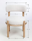 Lot de 2 chaises en bois de chêne massif Lova | VESKOR
