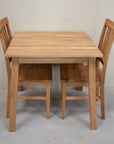 Table de salle à manger carrée à rallonge en bois de chêne massif TOMAS | VESKOR