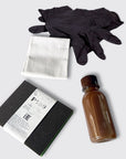 Kit avec huile pour l'entretien des meubles en bois massif