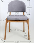 Lot de 2 ou 4 chaises en chêne massif Astrid | VESKOR