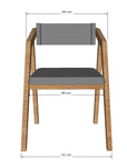 Lot de 2 ou 4 chaises de salle à manger rembourrées en chêne massif Soho | VESKOR