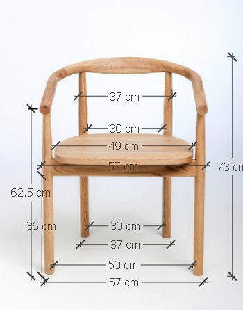 Lot de 2 ou 4 chaises en chêne massif Lea | VESKOR
