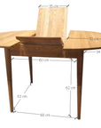 Table de salle à manger ronde à rallonge en bois de chêne MALMO | VESKOR